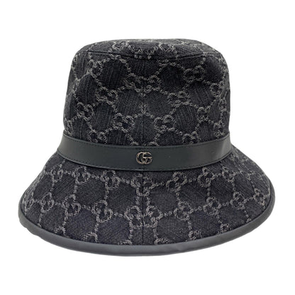GUCCI | グッチ GGデニム バケットハット 7686473HAYO8460 ハット 7686473HAYO8460 ブラック【瀬戸大橋店】