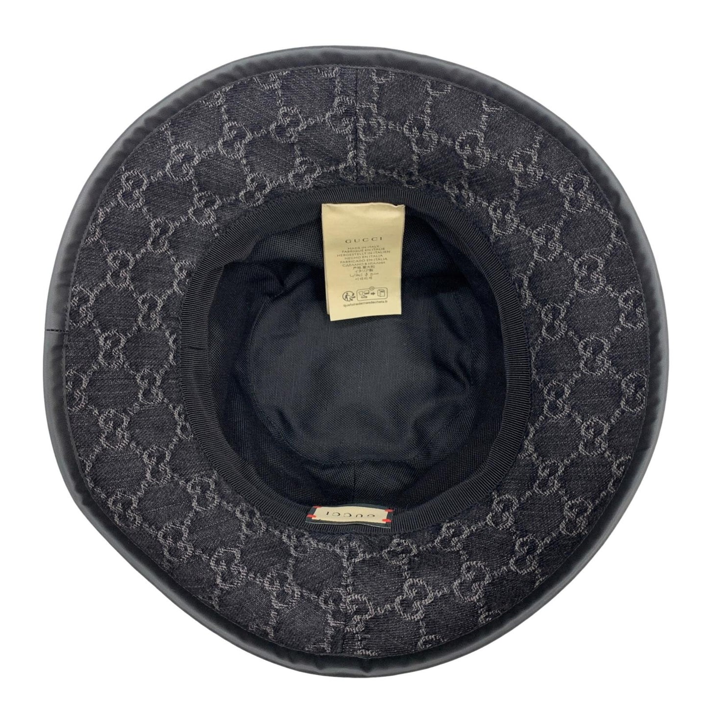 GUCCI | グッチ GGデニム バケットハット 7686473HAYO8460 ハット 7686473HAYO8460 ブラック【瀬戸大橋店】