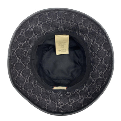 GUCCI | グッチ GGデニム バケットハット 7686473HAYO8460 ハット 7686473HAYO8460 ブラック【瀬戸大橋店】