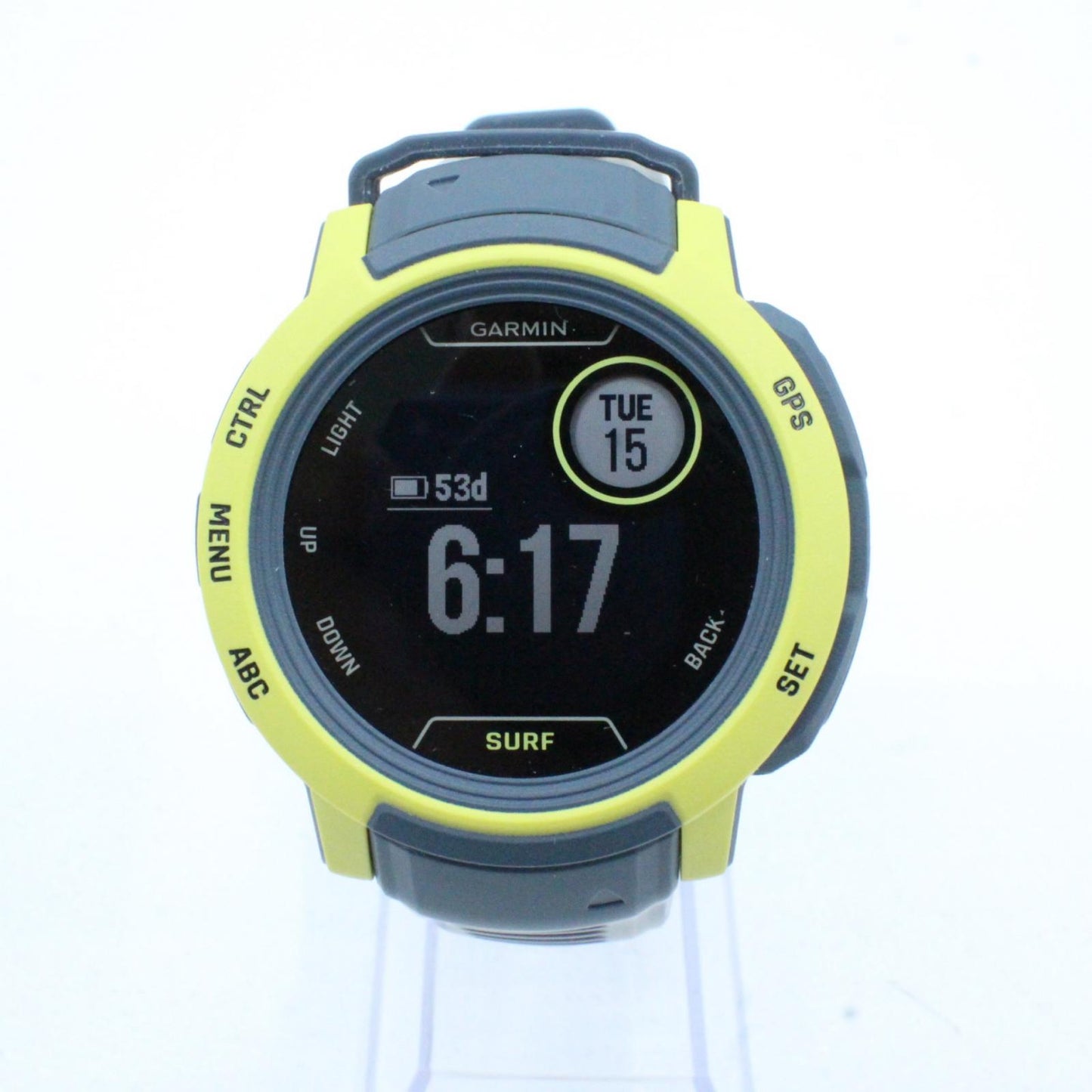 【中古】GARMIN | ガーミン Instinct 2 Surf Edition 腕時計 010-02626-42 デジタル表示 クオーツ イエロー 文字盤ブラック【加古川物流】