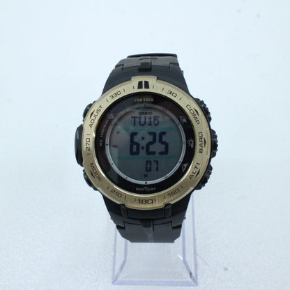 【中古】PRO TREK | プロトレック PRW-3100 Series 腕時計 PRW-3100YC デジタル表示 ソーラー電波時計 ゴールド【加古川物流】