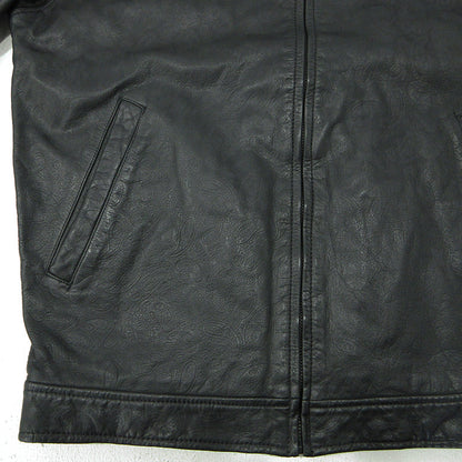 APPLE BUM | アップルバム PAISLEY EMBOSS LEATHER BLOUSON レザー ブラック サイズ：L【三重本店】