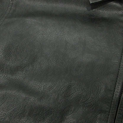 APPLE BUM | アップルバム PAISLEY EMBOSS LEATHER BLOUSON レザー ブラック サイズ：L【三重本店】