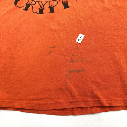 【中古】 Hanes　HEAVYWEIGHT　ヘインズ　ヘビーウェイト　00年代　ROCKET FROM THE CRYPT　前面プリント　タイガー　 半袖Ｔシャツ オレンジ サイズ：L【加古川物流】