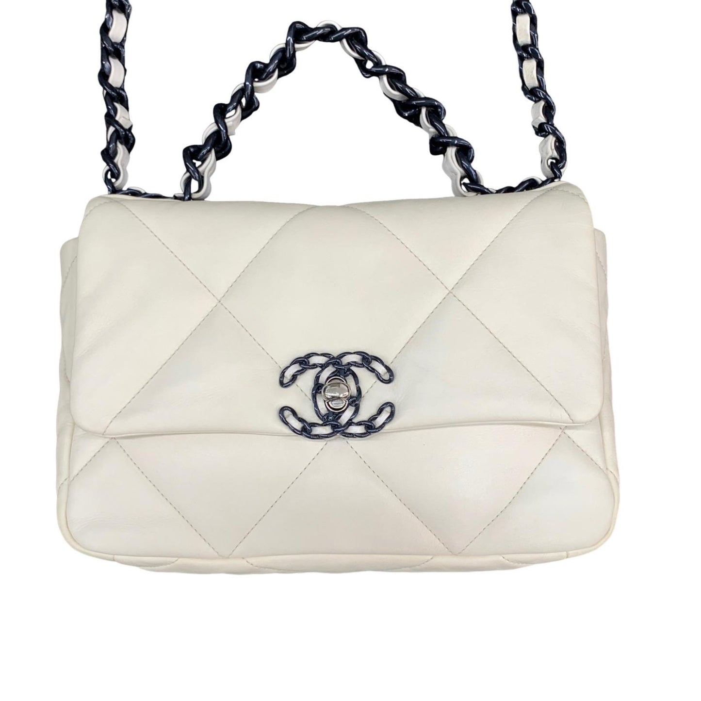 CHANEL | シャネル CHANEL 19 ラムスキン ショルダーバッグ シルバー金具 ショルダーバッグ AS1160 PXPPUE0J ホワイト【瀬戸大橋店】