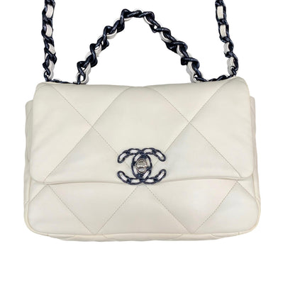 CHANEL | シャネル CHANEL 19 ラムスキン ショルダーバッグ シルバー金具 ショルダーバッグ AS1160 PXPPUE0J ホワイト【瀬戸大橋店】