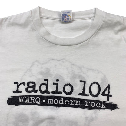 【中古】 JERZEES 90年代 radio 104 WMRQ.modern rock 両面プリント USA製 半袖Ｔシャツ ホワイト サイズ：XL【加古川物流】