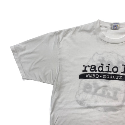 【中古】 JERZEES 90年代 radio 104 WMRQ.modern rock 両面プリント USA製 半袖Ｔシャツ ホワイト サイズ：XL【加古川物流】