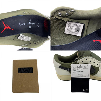 [Used] NIKE | Nike Travis Scott x Air Jordan 1 Low OG SP Reverse Olive Sneakers DM7866-200 Olive 26cm [Kakogawa Logistics] 