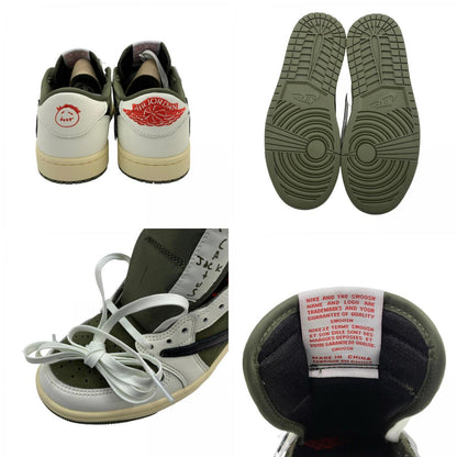[Used] NIKE | Nike Travis Scott x Air Jordan 1 Low OG SP Reverse Olive Sneakers DM7866-200 Olive 26cm [Kakogawa Logistics] 