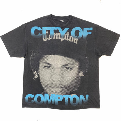 [Used] RUTHLESS RECORDS EASY E COMPTON Short Sleeve T-Shirt Black [Kakogawa Logistics] 