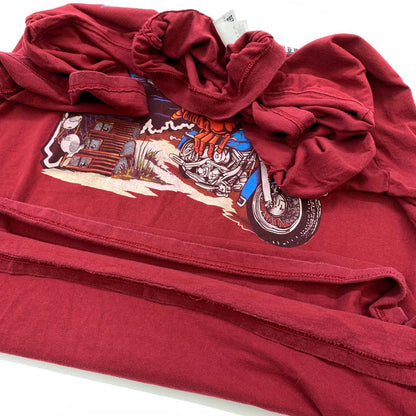 【中古】HARLEY-DAVIDSON | ハーレーダビットソン CENTRAL MAINE ロブスター 半袖Ｔシャツ レッド【加古川物流】