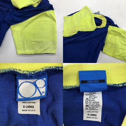 【中古】OCEAN PACIFIC | オーシャンパシフィック 90年代 OP グラフィック　USA製 半袖Ｔシャツ ブルー サイズ：XL【加古川物流】