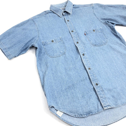 【中古】Levi's | リーバイス ～90年代 DENIM SHIRTS デニムシャツ 半袖シャツ ブルー サイズ：S【加古川物流】