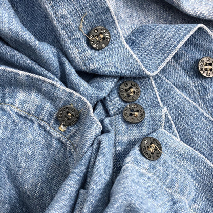 【中古】Levi's | リーバイス ～90年代 DENIM SHIRTS デニムシャツ 半袖シャツ ブルー サイズ：S【加古川物流】