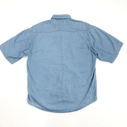 【中古】Levi's | リーバイス 90年代 ダンガリーシャツ　メタルボタン 半袖シャツ ブルー サイズ：XXXL【加古川物流】