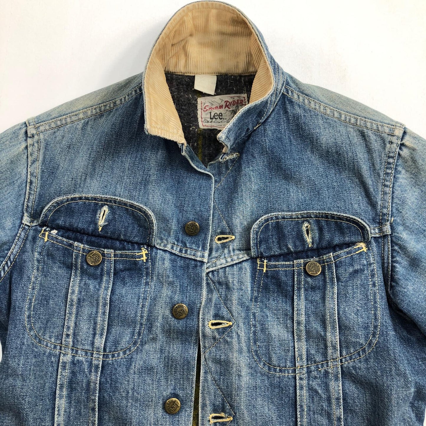 【中古】Lee | リー 80年代 STORM RIDER ストームライダー　プリントタグ　USA製 デニム ブルー【加古川物流】