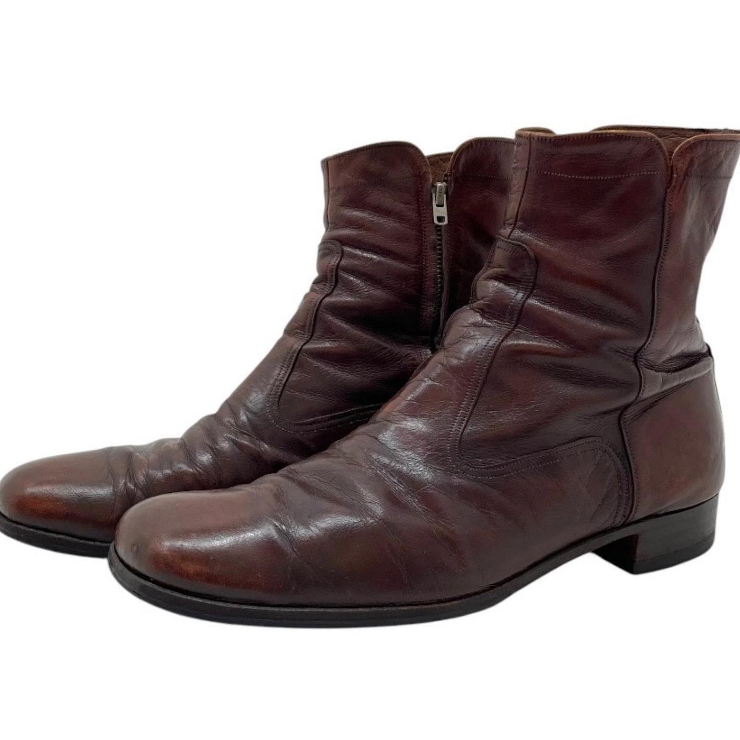 【中古】THE FLOSHEIM SHOE | フローシャイム サイドジップブーツ 30217 ブラウン【尾張小牧店】
