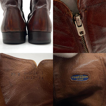 【中古】THE FLOSHEIM SHOE | フローシャイム サイドジップブーツ 30217 ブラウン【尾張小牧店】