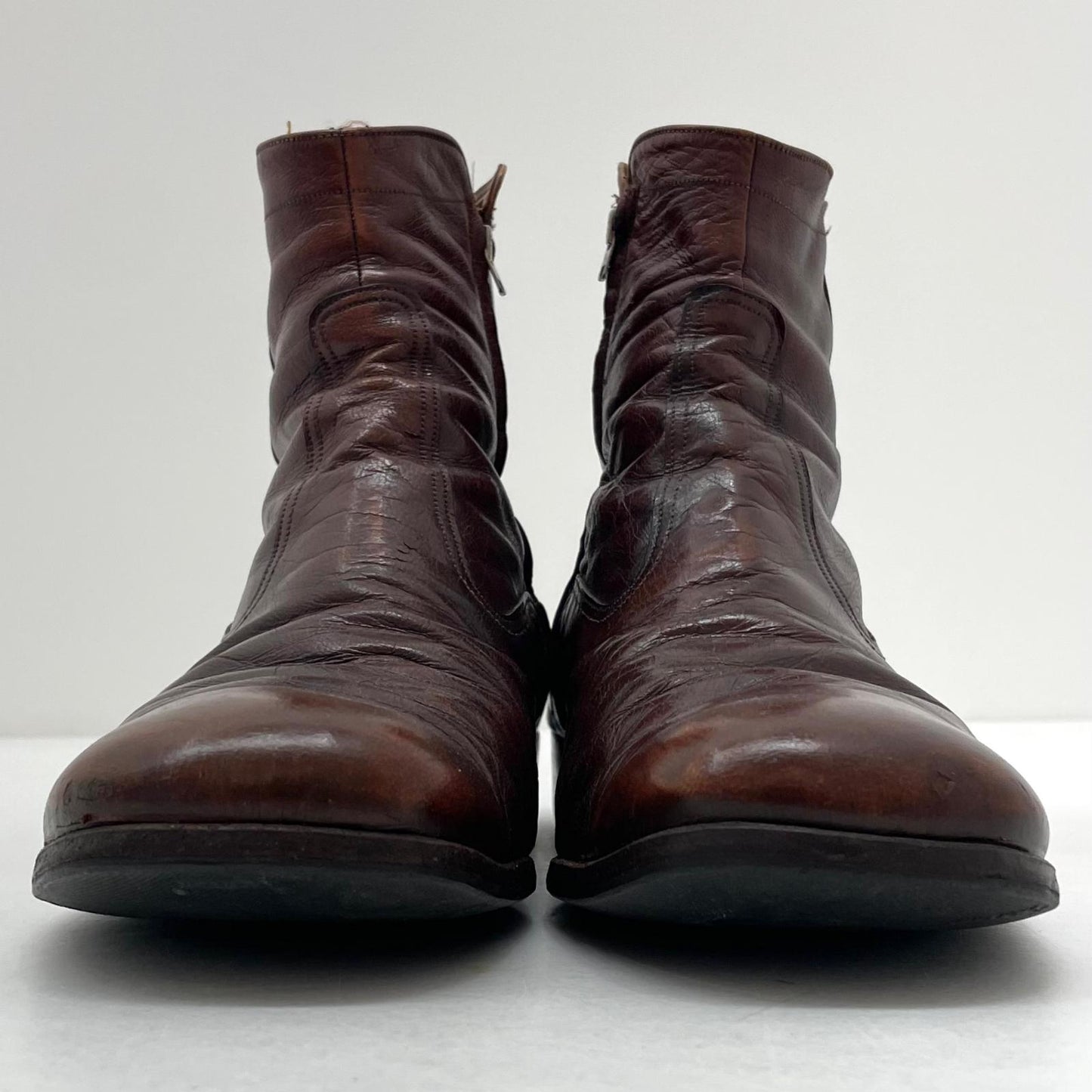 【中古】THE FLOSHEIM SHOE | フローシャイム サイドジップブーツ 30217 ブラウン【尾張小牧店】