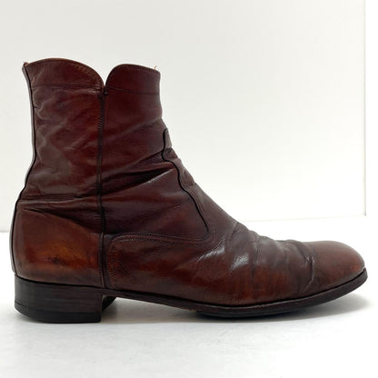 【中古】THE FLOSHEIM SHOE | フローシャイム サイドジップブーツ 30217 ブラウン【尾張小牧店】