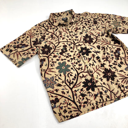 【中古】POLO RALPH LAUREN | ポロ・ラルフローレン RALPH LAUREN JEANS CO. 総柄 オープンカラー コットン 半袖シャツ ベージュ サイズ：S【加古川物流】