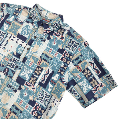 [Used] Reyn Spooner | Joe Kealuha's Pullover Hawaiian Hibiscus Other Tops Light Blue [Kakogawa Logistics] 