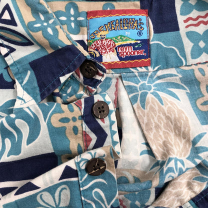 [Used] Reyn Spooner | Joe Kealuha's Pullover Hawaiian Hibiscus Other Tops Light Blue [Kakogawa Logistics] 