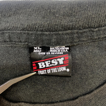 【中古】FRUIT OF THE LOOM | フルーツオブザルーム 90年代 GLOBAL ENERGY AND ENVIRONMENTAL SOLUTIONS USA製 半袖Ｔシャツ ブラック サイズ：XL【加古川物流】
