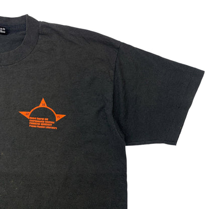【中古】FRUIT OF THE LOOM | フルーツオブザルーム 90年代 GLOBAL ENERGY AND ENVIRONMENTAL SOLUTIONS USA製 半袖Ｔシャツ ブラック サイズ：XL【加古川物流】