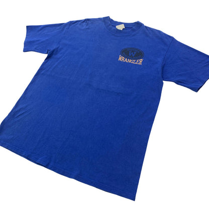 [Used] Wrangler | Wrangler 90s cowboy rodeo double-sided 2-sided print short-sleeved T-shirt blue size: L [Kakogawa Logistics] 