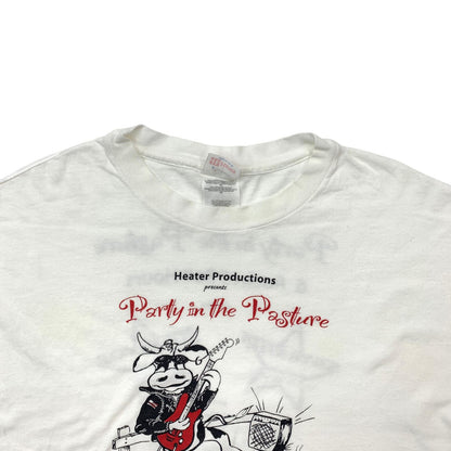 [Used] Hanes | 90s Heater Productions double-sided short-sleeved T-shirt in white, size XL [Kakogawa Logistics] 