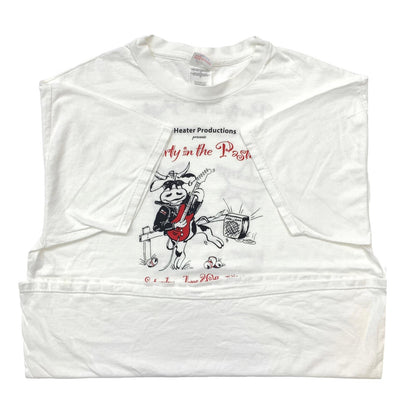 [Used] Hanes | 90s Heater Productions double-sided short-sleeved T-shirt in white, size XL [Kakogawa Logistics] 