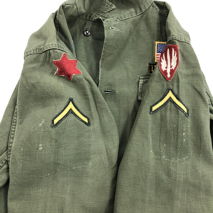 [Used] US ARMY Cotton Sateen, OG 107 1st Long Sleeve Shirt, Olive [Kakogawa Logistics] 