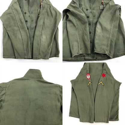 [Used] US ARMY Cotton Sateen, OG 107 1st Long Sleeve Shirt, Olive [Kakogawa Logistics] 