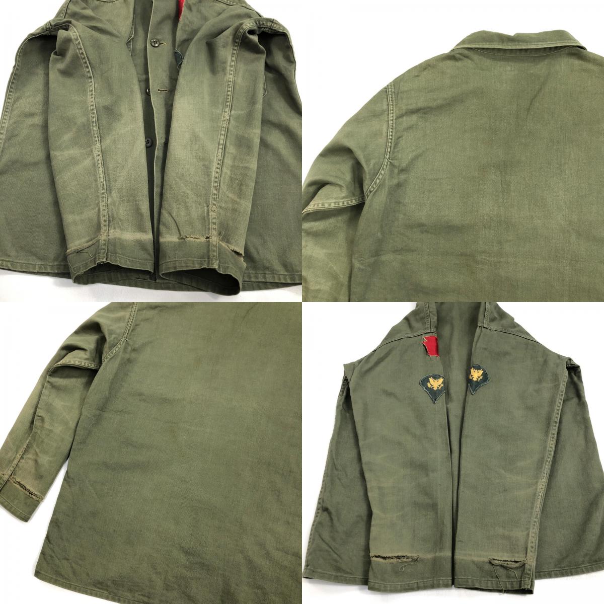 【中古】 US ARMY Cotton Sateen, OG 107 筒袖 3rd　アメリカ軍 長袖シャツ オリーブ【加古川物流】