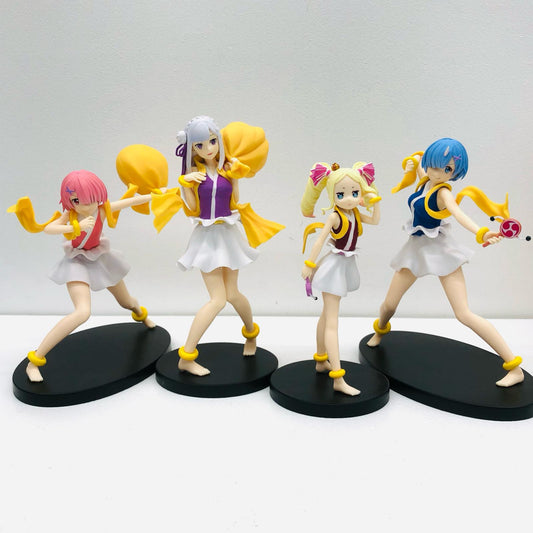 【中古】 Re:ゼロから始める異世界生活 フィギュア レム ラム エミリア ベアトリス 4体セット【フィギュア】【加古川物流】