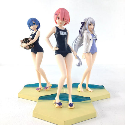 【中古】 Re:ゼロから始める異世界生活 フィギュア レム ラム エミリア 3体セット【フィギュア】【加古川物流】