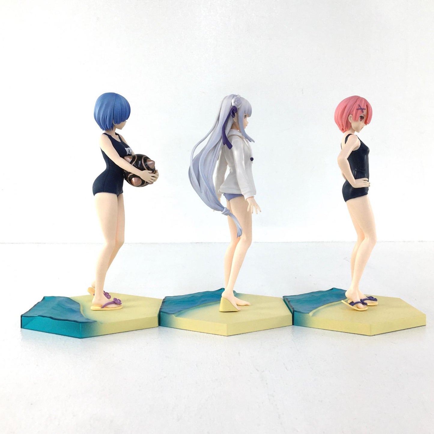 【中古】 Re:ゼロから始める異世界生活 フィギュア レム ラム エミリア 3体セット【フィギュア】【加古川物流】