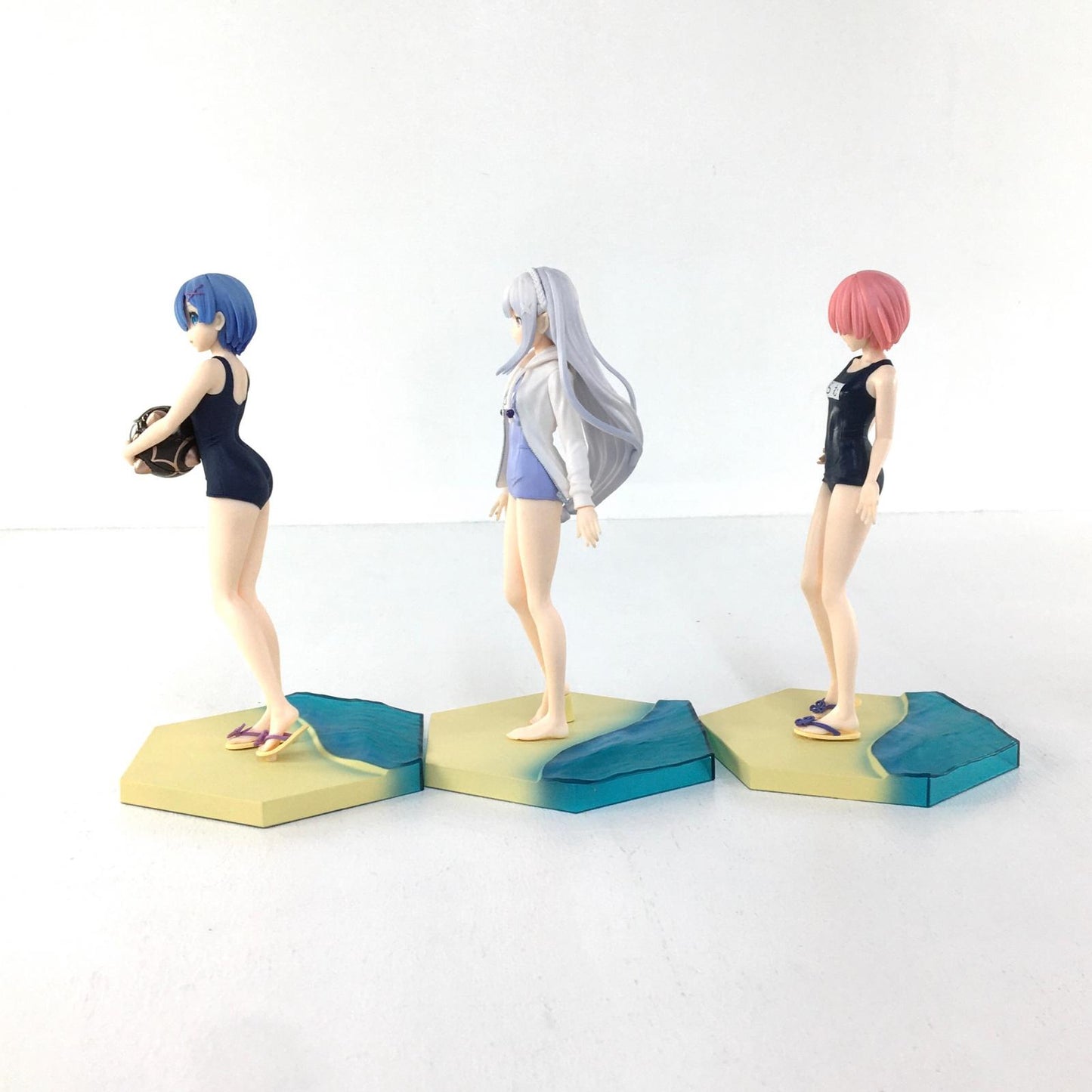 【中古】 Re:ゼロから始める異世界生活 フィギュア レム ラム エミリア 3体セット【フィギュア】【加古川物流】
