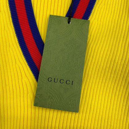 GUCCI | グッチ Stretch viscose top その他トップス 756271XKC7I7549 イエロー サイズ：S【瀬戸大橋店】