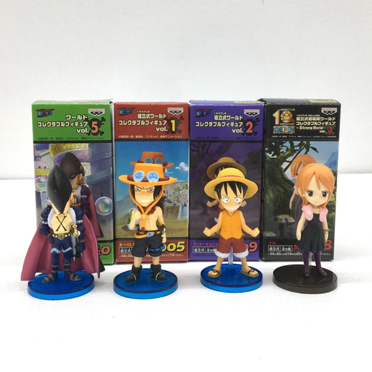 【中古】 ワンピース フィギュア エース ドレーク ナミ ルフィ ワールドコレクタブル 4体セット【フィギュア】【加古川物流】