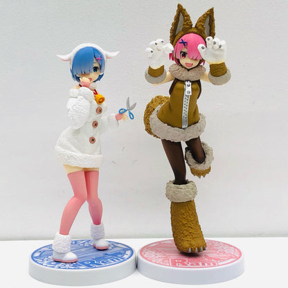 【中古】 フィギュア 「Re：ゼロから始める異世界生活」 レム ラム オオカミと七匹の子ヤギ 2体セット【フィギュア】【加古川物流】