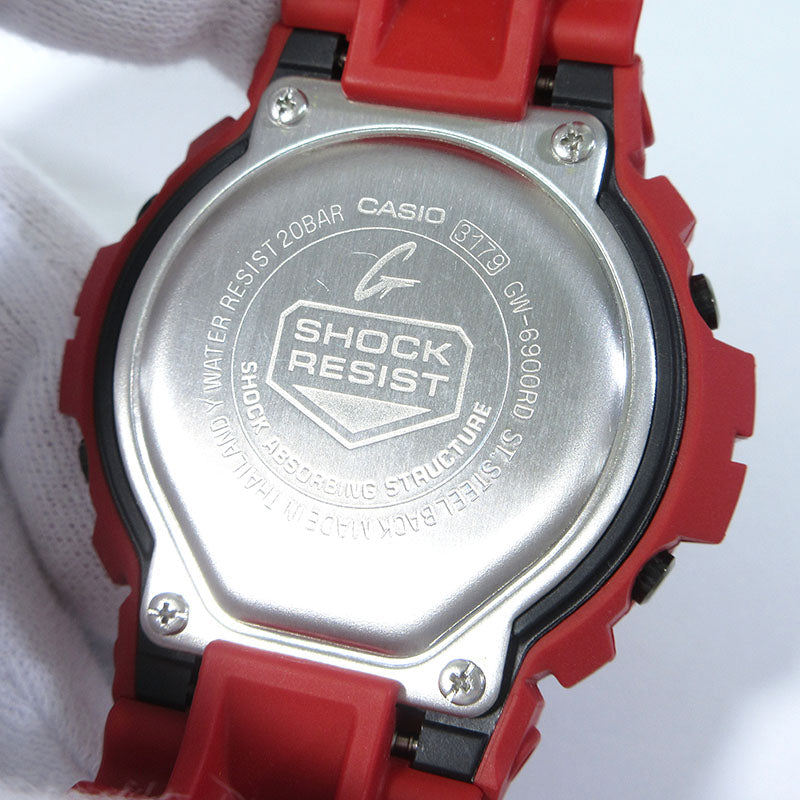CASIO | カシオ G-SHOCK DIGITAL BURNING RED(バーニングレッド) 腕時計 GW-6900RD-4JF デジタル表示 ソーラー電波時計 レッド系×ブラック【三重本店】