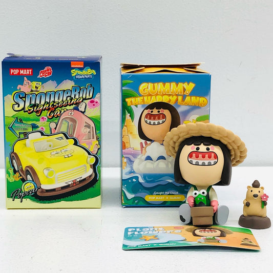 【中古】 POPMART フィギュア 「GUMMY ハッピーランド 」「スポンジボブ」 2点【フィギュア】【加古川物流】