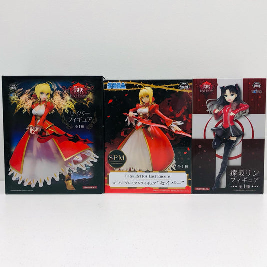 【中古】 「Fate」 フィギュア セイバー/遠坂リン EXTRA Last Encore SPMほか 3体【フィギュア】【加古川物流】