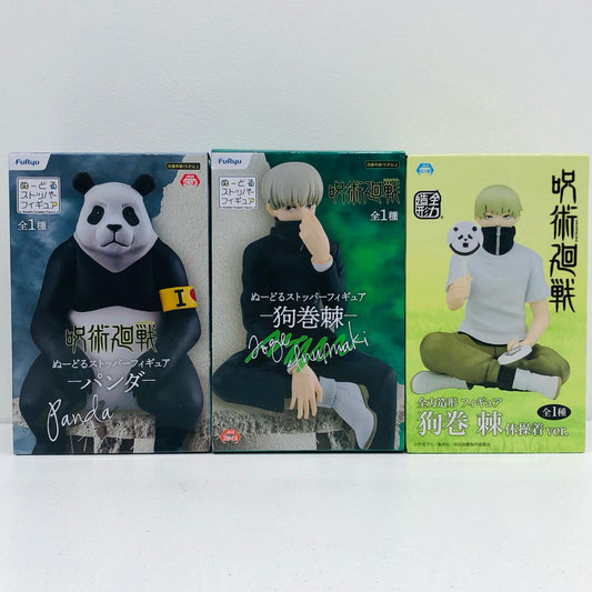 【中古】 「呪術廻戦」 フィギュア 狗巻棘 パンダ ぬーどるストッパー 全力造形 3体セット【フィギュア】【加古川物流】