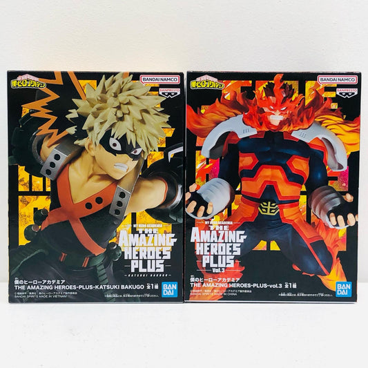 【中古】 「僕のヒーローアカデミア」 フィギュア 爆豪勝己/エンデヴァー アメイジングヒーローズ プラス ２体セット【フィギュア】【加古川物流】