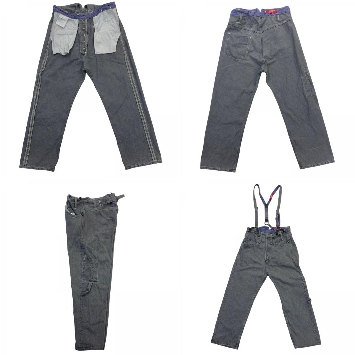 JUNYA WATANABE | ジュンヤワタナベ 綿セルヴィッチデニム製品加工 Levi's Wネーム P201 デニムパンツ WO-P201 グレー サイズ：XS【尾張小牧店】