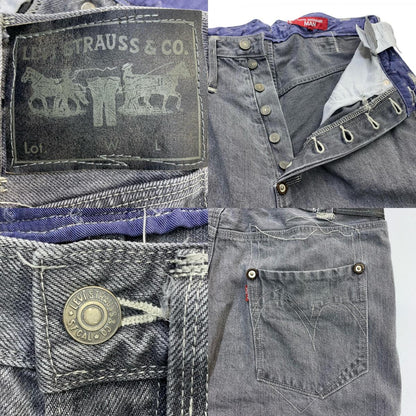 JUNYA WATANABE | ジュンヤワタナベ 綿セルヴィッチデニム製品加工 Levi's Wネーム P201 デニムパンツ WO-P201 グレー サイズ：XS【尾張小牧店】